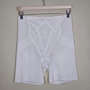 Flexees Shapewear Bottoms Womens 2X White 5355 Butt Lift Compression Lace 6 In